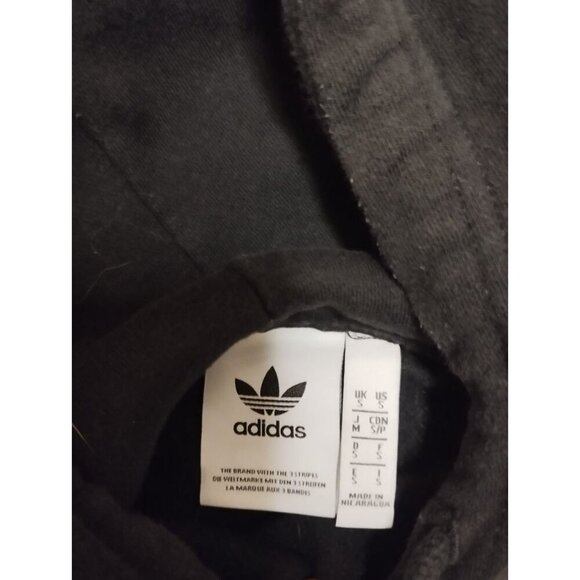 Adidas Hoodie Men's S Black Day of the Dead Sugar Skull Gold Floral Trefoil Logo - Picture 3 of 3